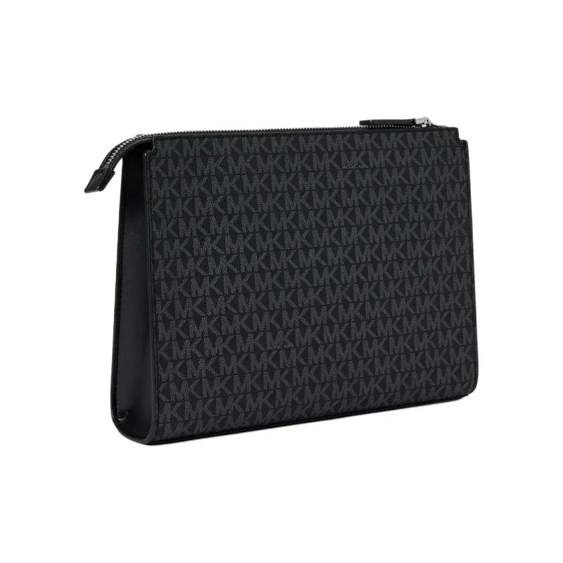 MICHAEL KORS MK Cooper Coated Canvas Clutch Tubas Men's Black-2