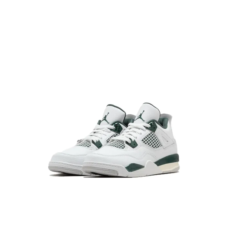 Jordan Air Jordan 4 Abrasion Resistant Mid Top Kids Lifestyle Shoes White Green Kids'-2