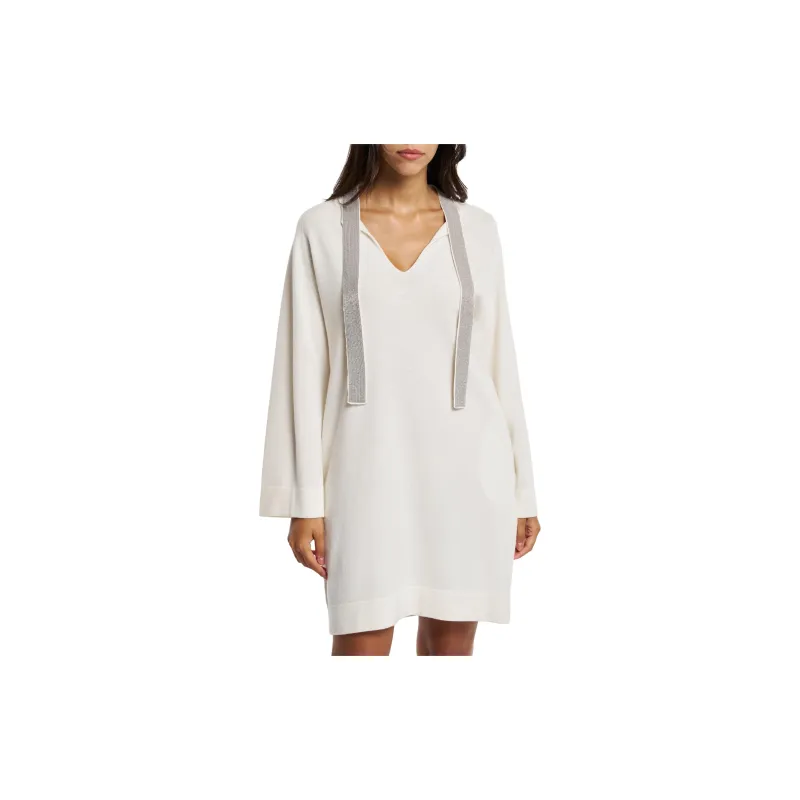 Fabiana Filippi Long Sleeved Dresses Women's White-1