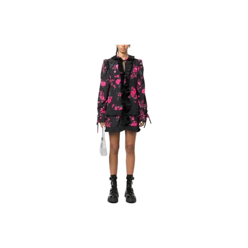 MSGM Long-Sleeved Dresses Women's Black-1