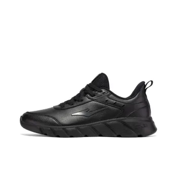 Erke Wear-Resistant Waterproof And Breathable Low-Top Casual Running Shoes Men's Black Gray