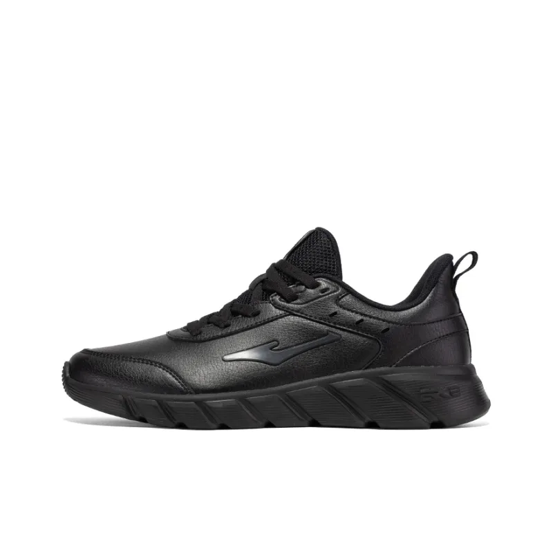 Erke Wear Resistant Waterproof And Breathable Low Top Casual Running Shoes Men's Black Gray-0
