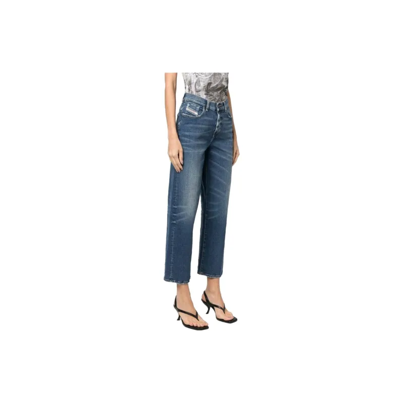 DIESEL Crease-effect Cropped Jeans-3