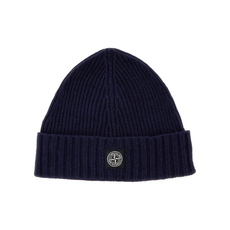 STONE ISLAND Compass Patch Knitted Beanie-0