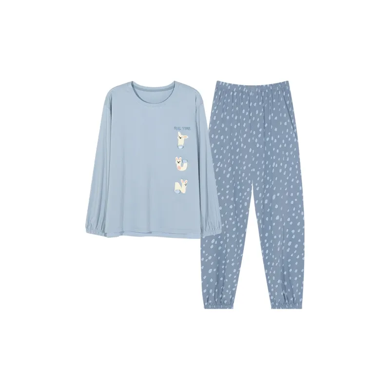 PBENO PD Pajama Set Women's Milk Shell Blue-0