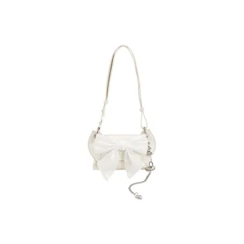 TOUTOU PU Shoulder Bag Medium Size Women's Cream White