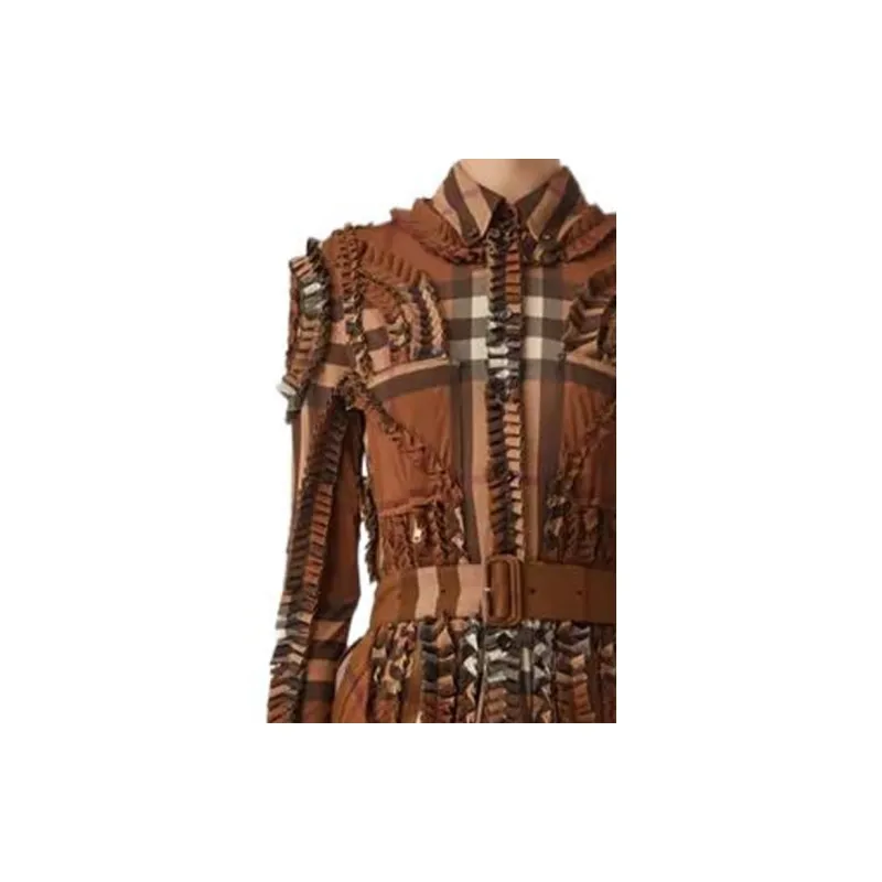 Burberry FW22 Long Sleeved Dress Women's Brown-1