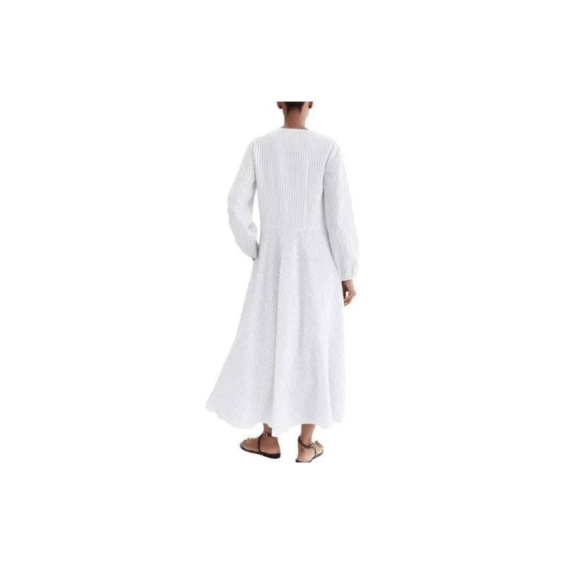 ZARA Long-Sleeved Dresses Women's White-2