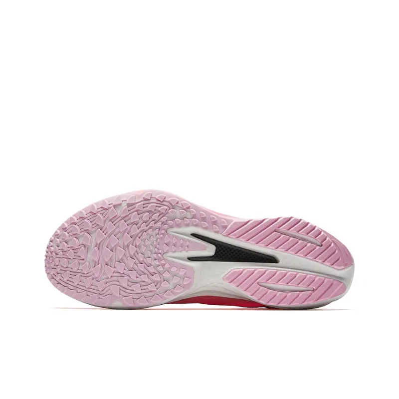 ANTA Plastic Pioneer Running Shoes Men Low Top Floral Pink/Fluorescent Cool Peach Pink/Papyrus White-4