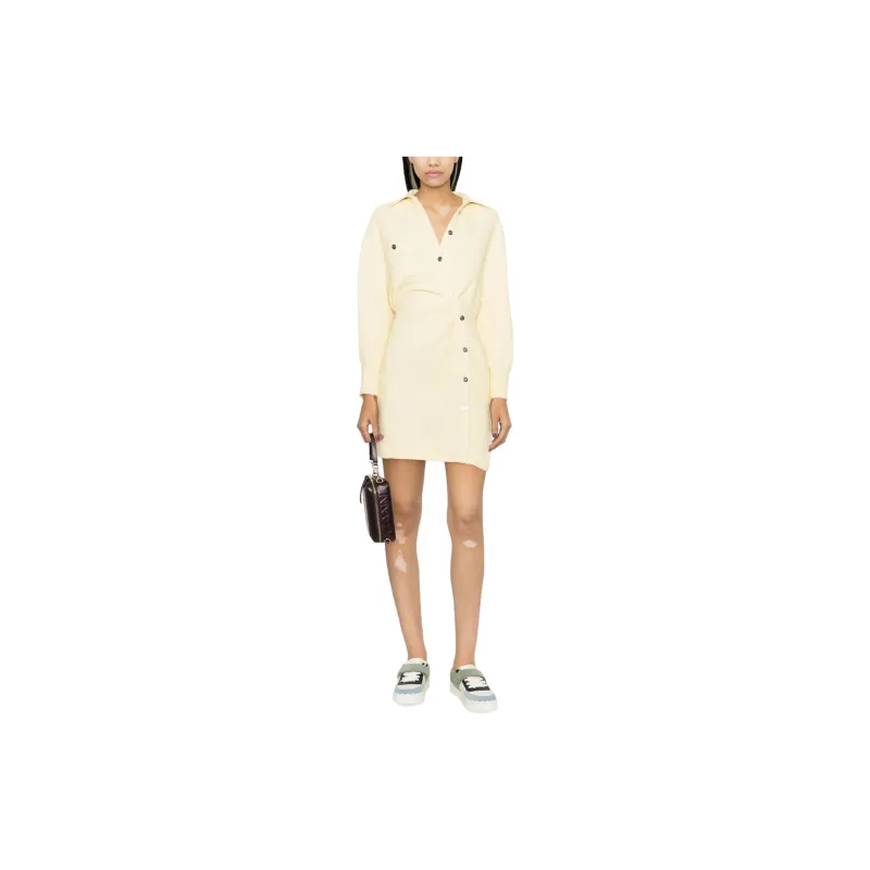 Maje Long Sleeved Dresses Women's Yellow-1