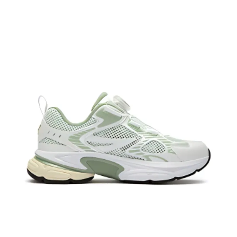 FILA KIDS Pegasus Anti Slip Wear Resistant Low Top Kids' Running Shoes White Green Teenagers-1