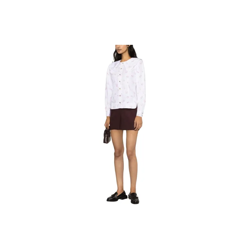 GANNI Shirts Women's White-3
