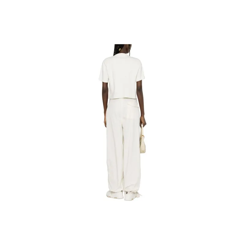 OFF-WHITE Short-Sleeved Cropped T-Shirt-2