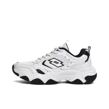 LOTTO Anti-Slip Wear-Resistant Low-Top Chunky Sneakers Women's White Black