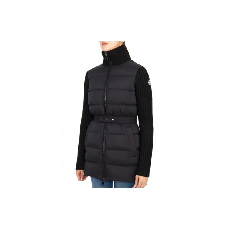 Moncler Logo Patch High Neck Coat-4