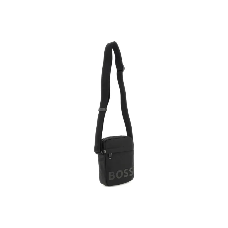 HUGO BOSS Nylon Crossbody Bag, Shoulder Bag Mini Men's Black-1