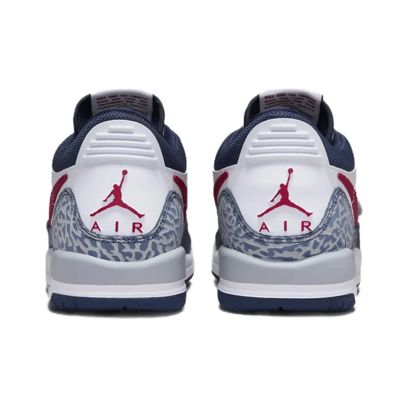 Jordan Legacy 312 Low Top Children's Basketball Shoes White Blue Unisex-3