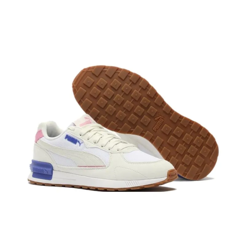 PUMA Graviton Anti Slip Wear Resistant Low Top Casual Shoes Women's White-4