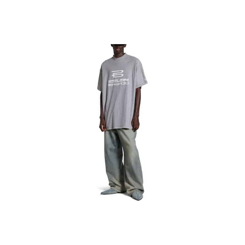 Balenciaga SS24 T Shirt Loose Fit Style Unisex Gray-3