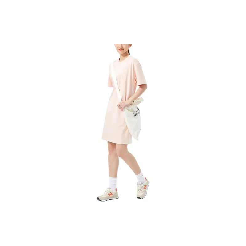 New Balance Short Sleeved Dress Women's Coral Pink-1