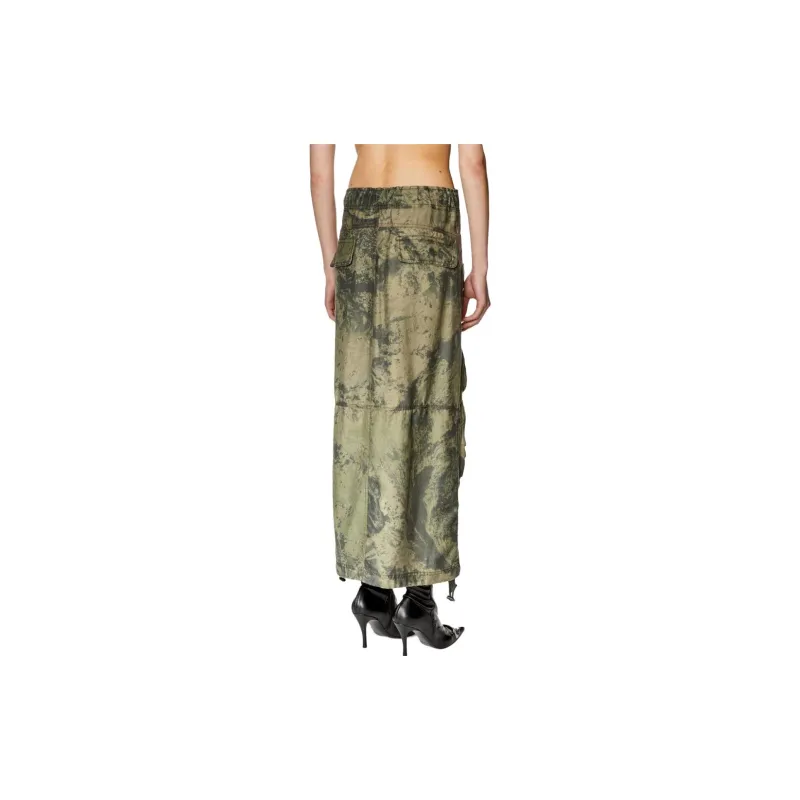 DIESEL Casual Long Skirts Women's Green-3