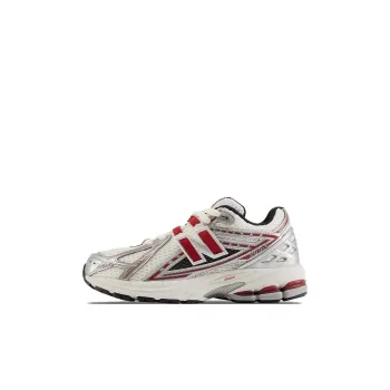 New Balance EA Anti Slip Wear Resistant Low Top Kids Lifestyle Shoes White Silver Red Kids'