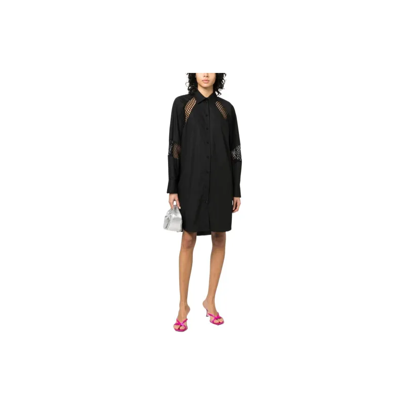 MSGM SS23 Long Sleeved Dresses Women's Black-2