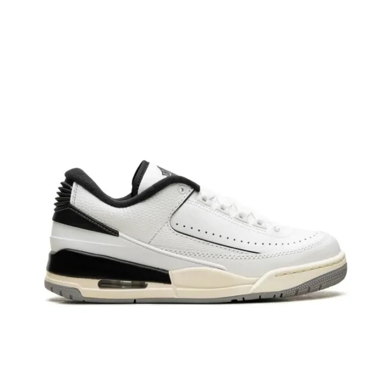 Jordan AIR JORDAN 2/3 Slip Resistant Cushioning Abrasion Resistant Low Top Children's Basketball Shoes White Teenagers-1