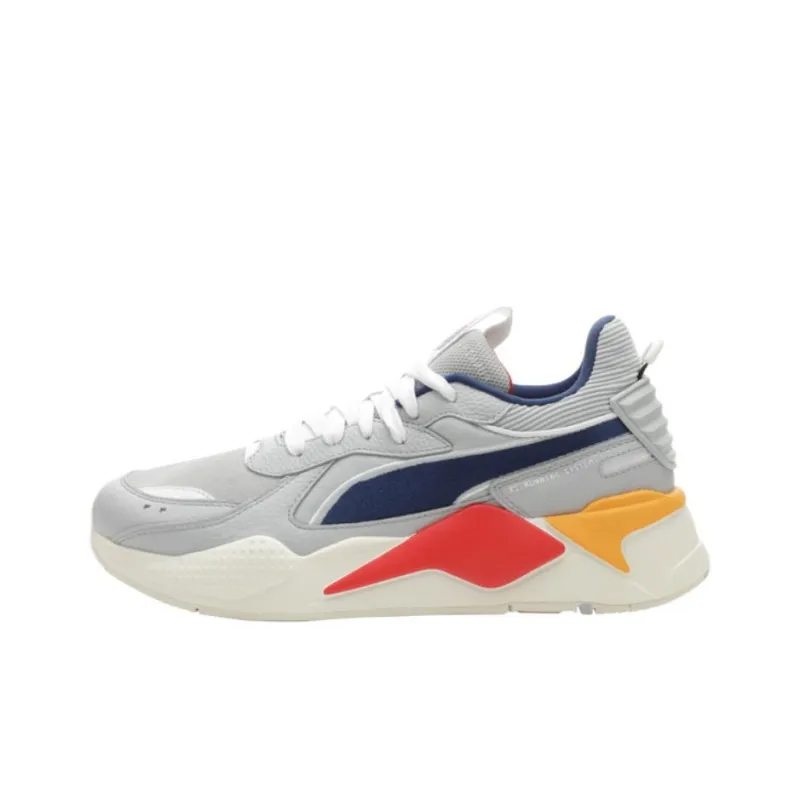 PUMA RS-X Anti-Slip Wear-Resistant Low-Top Casual Shoes Men's Gray Orange-0