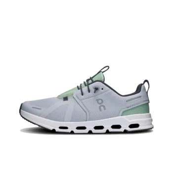 On Cloud Sky Anti Slip Wear Resistant Low Top Kids' Running Shoes Gray Green Teenagers