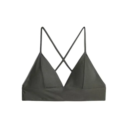 H&M Two-Piece Swimsuits Women's Dark Khaki Green