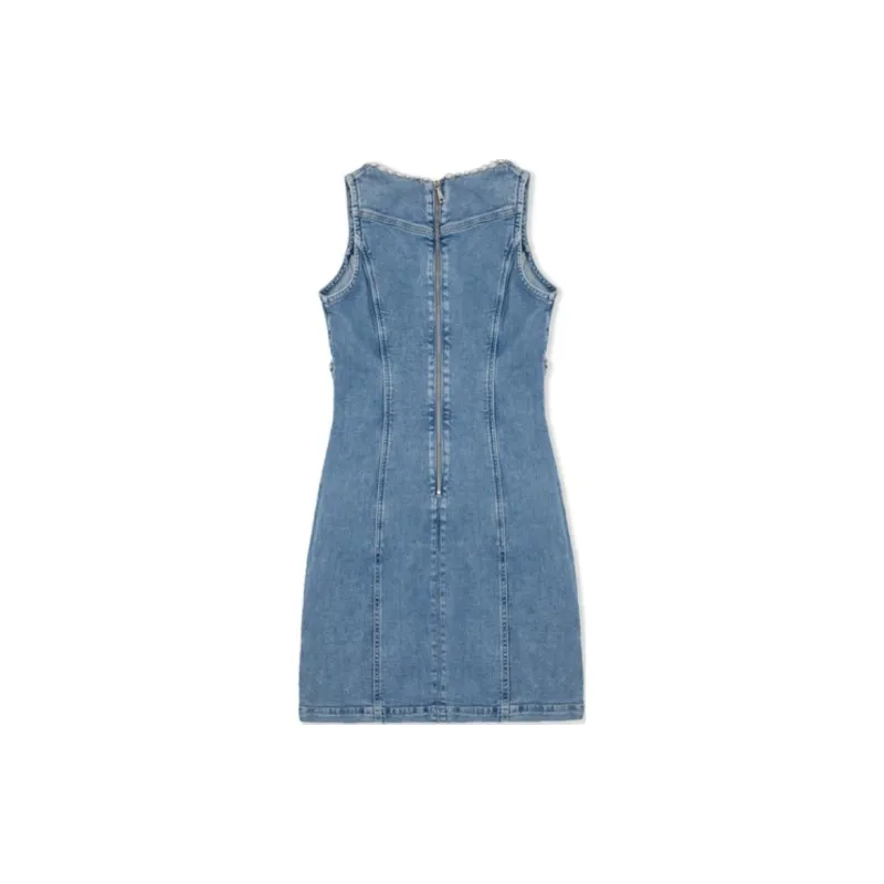 GUESS Sleeveless Dress Women's Light Blue-1