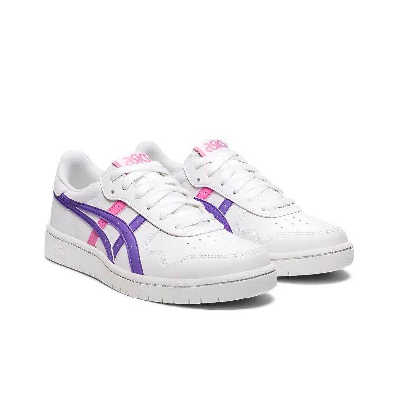 Asics JAPAN S Anti Slip And Wear Resistant Lightweight Low Top Kids' Skateboarding Shoes White Purple Teenagers-2