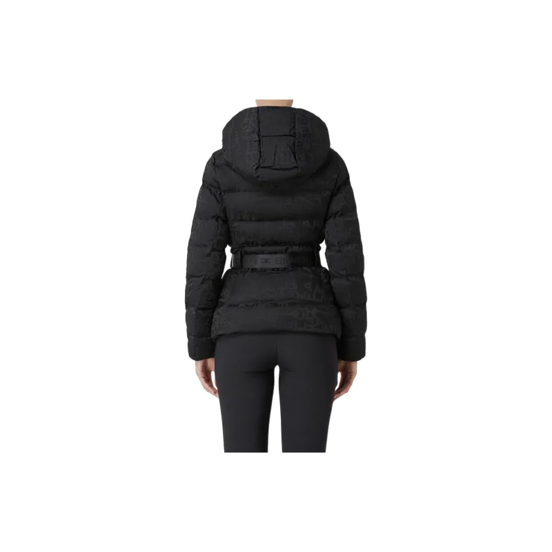 Elisabetta Franchi Monogram Jacquard Short Down Jacket-1