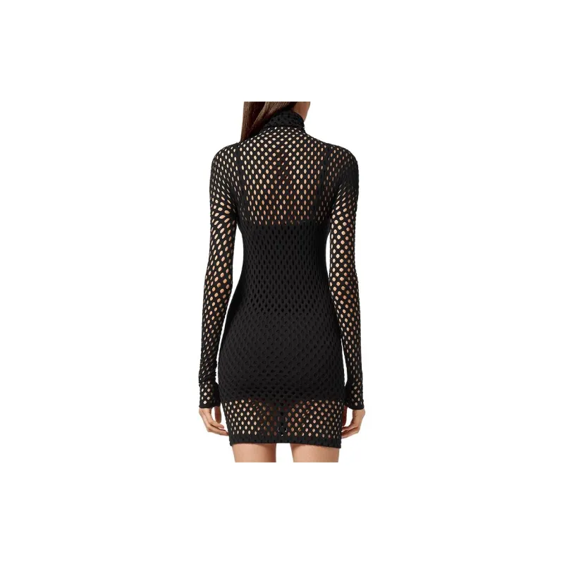 PHILIPP PLEIN Mesh overlay Mini Dress-2