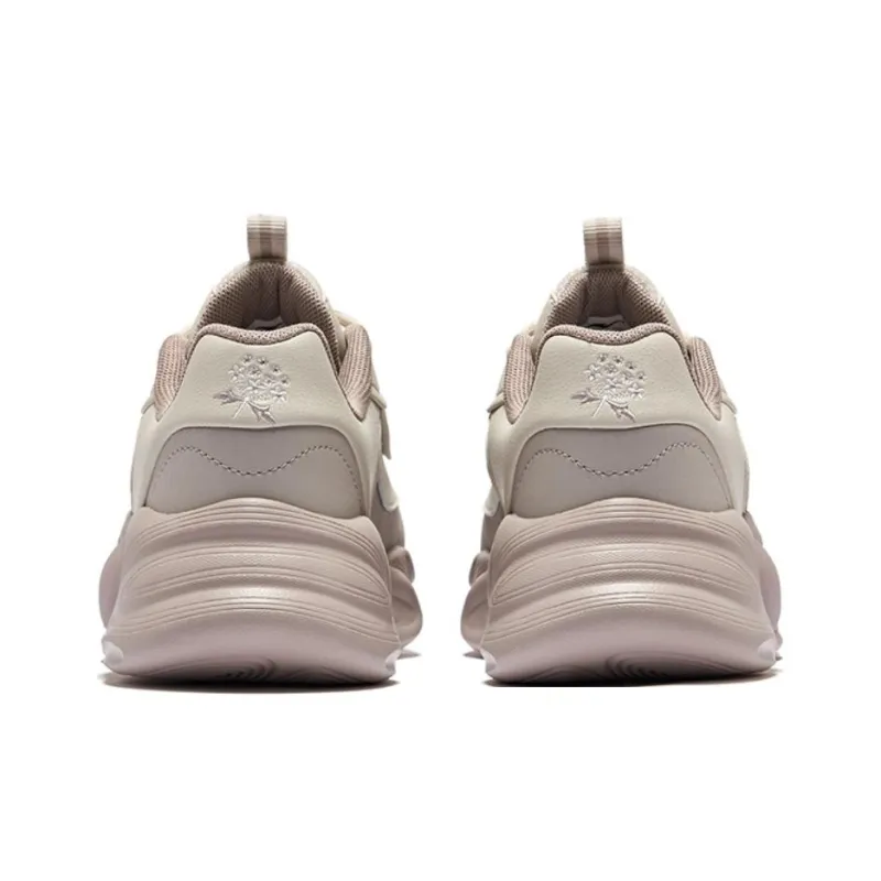 Erke White Ginger Anti-Slip Wear-Resistant Low-Top Casual Shoes Women's Floating Rock Gray Pearl Milk Tea-3