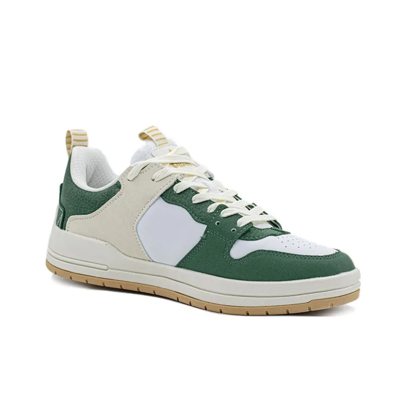 PEAK Classic Heritage Coverage Cushioning Abrasion Resistant Low Top Skateboard Shoes Men's White Green-1