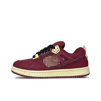 ZUIBANG Puffy Shoes Wear Resistant Low Top Skateboard Shoes Women's Angora Red