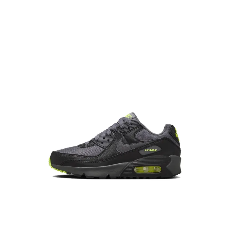 Nike Air Max 90 Anti Slip Wear Resistant Kids Lifestyle Shoes Black Gray Kids'-0