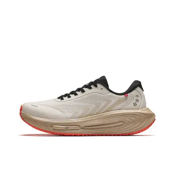Anta Running Collection Anti Slip Wear Resistant Low Top Sprint Running Shoes Men's Beige Brown