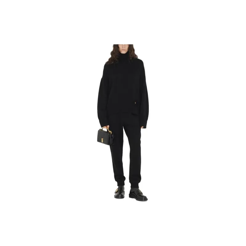 Burberry SS23 Knitted Sports Pants Women's Black-1