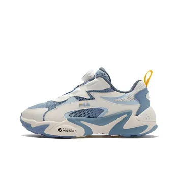 FILA KIDS BOA Anti-Slip Wear-Resistant Low-Top Kids' Running Shoes Gray Blue Teenagers