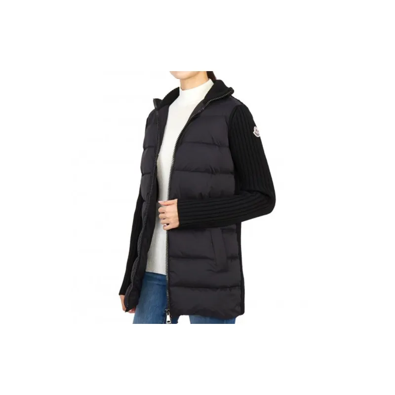 Moncler Logo Patch High Neck Coat-5