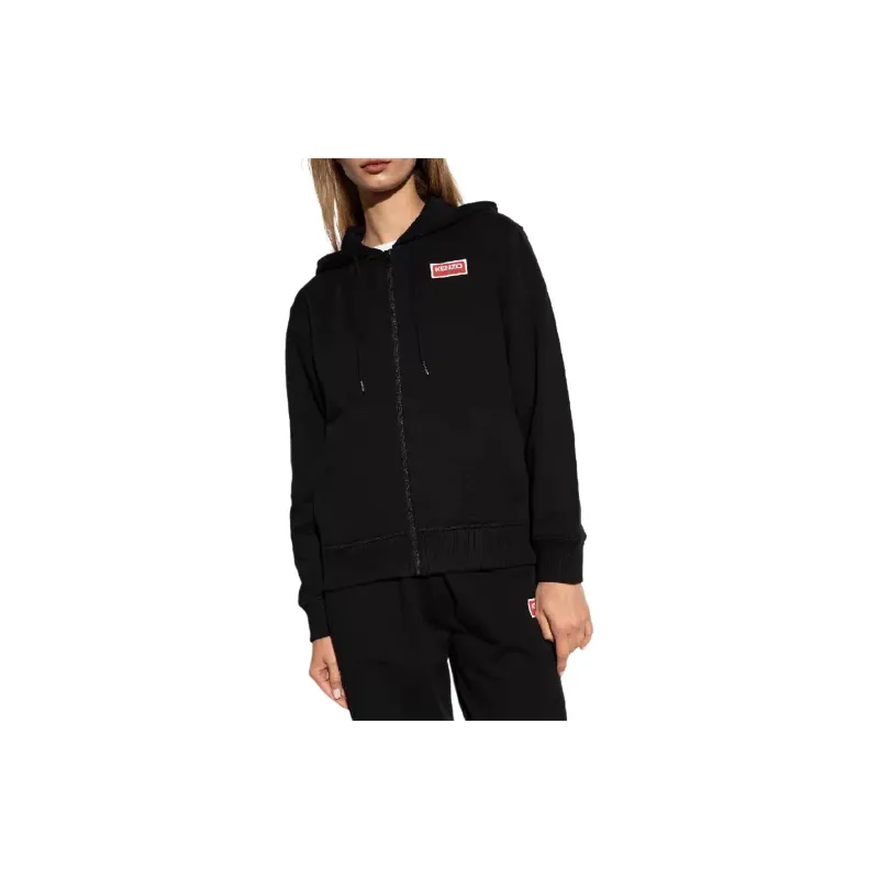 KENZO Logo print Zip front Hoodie-2