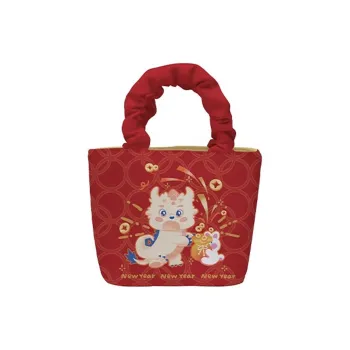 AOSONG Suede Tech Fabric Handbag Unisex Red