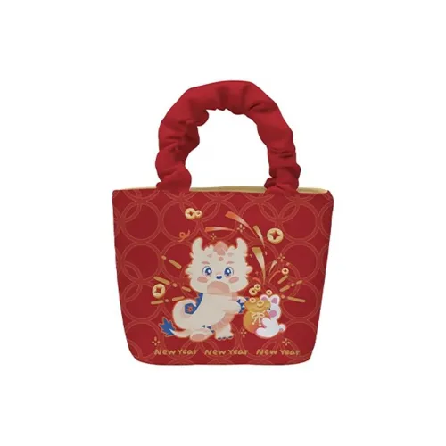 AOSONG Suede Tech Fabric Handbag Unisex Red