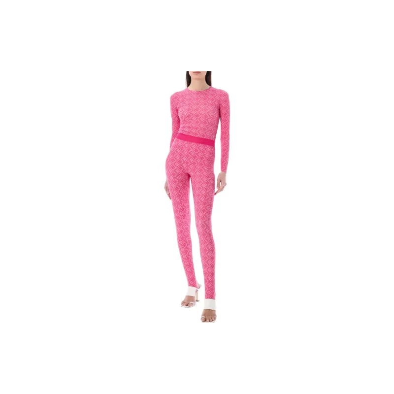 Marine Serre Leggings Women's Pink-3