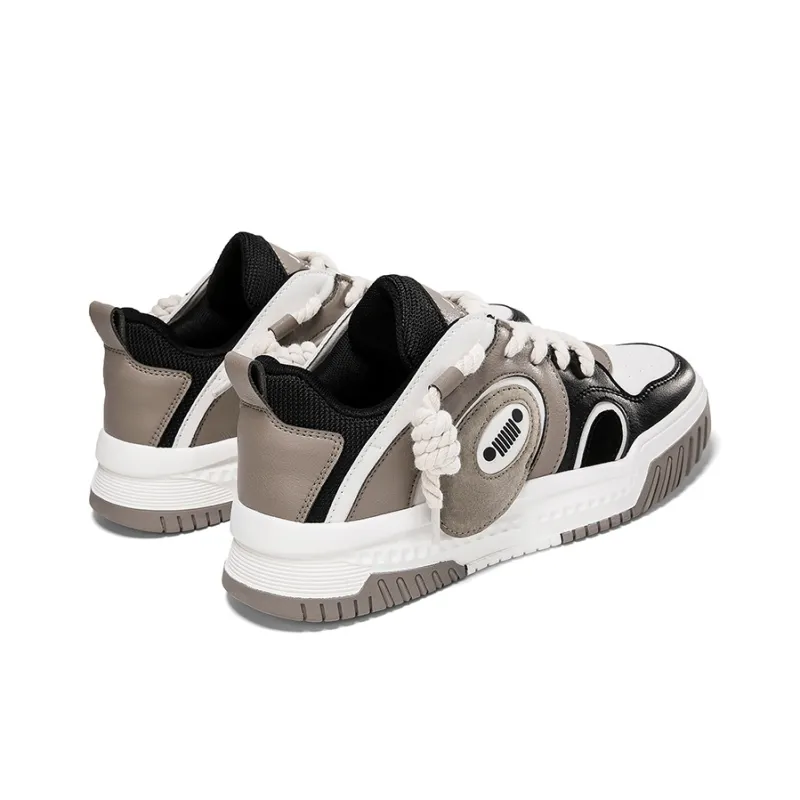 JEEP SPIRIT Skateboard Shoes Men Low Top Polar White/Graphite Black-3