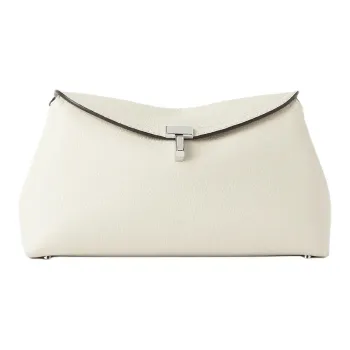 TOTEME T Lock Leather Clutch Bag