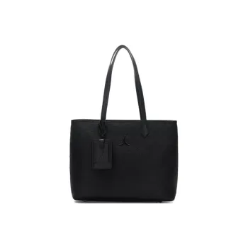 Jordan Synthetic Leather Tote Bag, Shopping Bag, Handbag Unisex Black